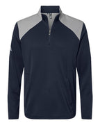 Adidas Men's Textured Mixed Media Quarter-Zip Pullover A532