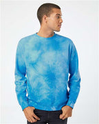 Independent Trading Co. Unisex Midweight Tie-Dyed Crewneck Sweatshirt PRM3500TD