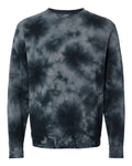 Independent Trading Co. Unisex Midweight Tie-Dyed Crewneck Sweatshirt PRM3500TD