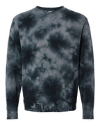 Independent Trading Co. Unisex Midweight Tie-Dyed Crewneck Sweatshirt PRM3500TD