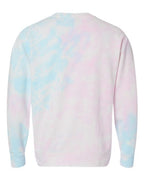 Independent Trading Co. Unisex Midweight Tie-Dyed Crewneck Sweatshirt PRM3500TD