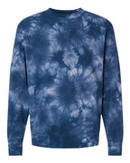 Independent Trading Co. Unisex Midweight Tie-Dyed Crewneck Sweatshirt PRM3500TD