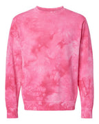 Independent Trading Co. Unisex Midweight Tie-Dyed Crewneck Sweatshirt PRM3500TD