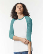 American Apparel Unisex CVC Three-Quarter Sleeve Tee 2003CVC