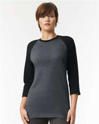 American Apparel Unisex CVC Three-Quarter Sleeve Tee 2003CVC