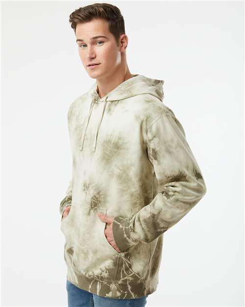 Independent Trading Co. Unisex Midweight Tie-Dyed Hooded Sweatshirt PRM4500TD