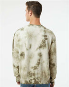 Independent Trading Co. Unisex Midweight Tie-Dyed Crewneck Sweatshirt PRM3500TD