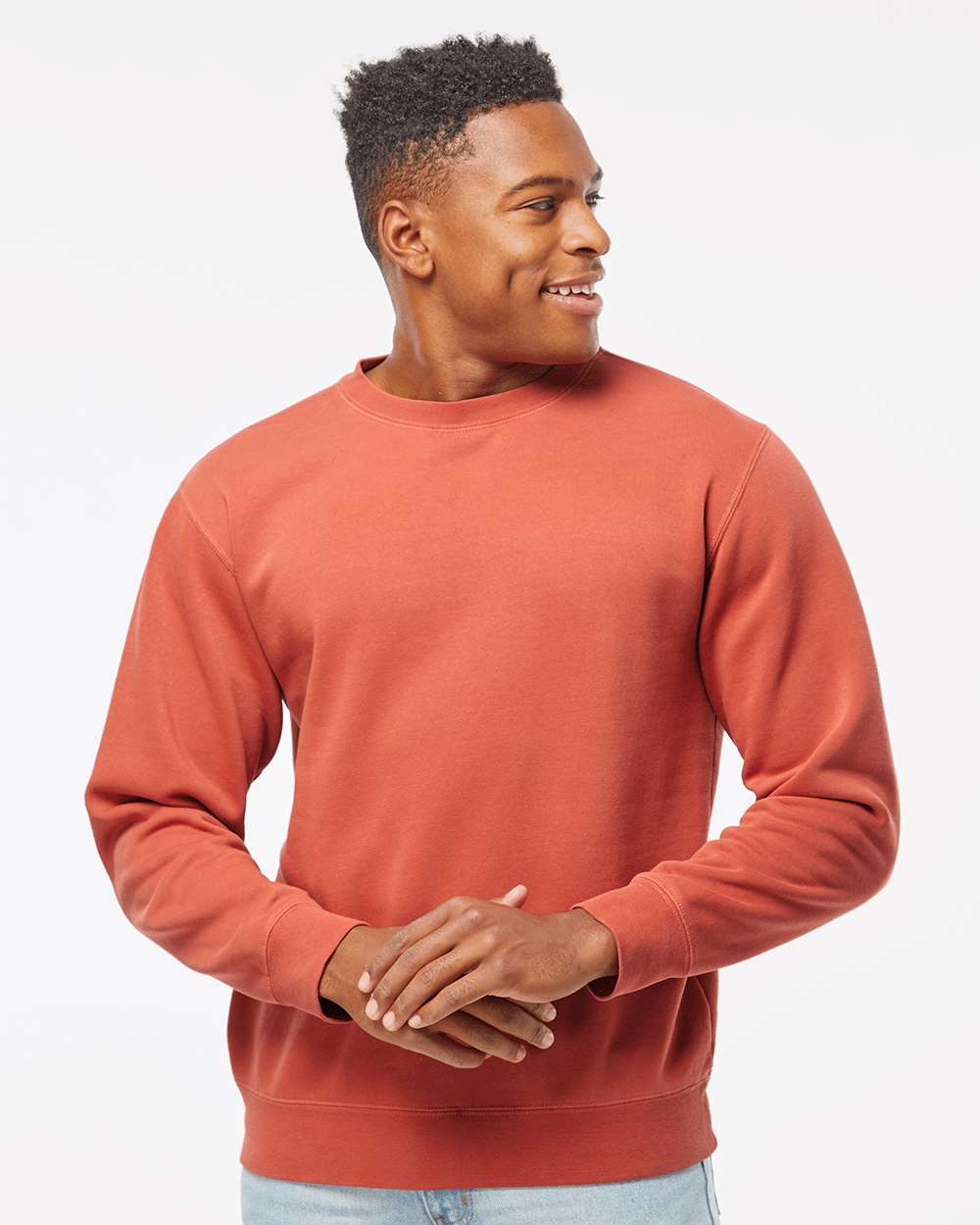 Custom Midweight Pigment-Dyed Crewneck Sweatshirt – Add Your Logo or Design