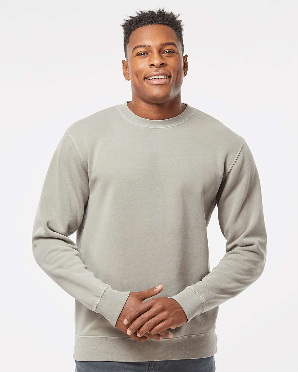 Custom Midweight Pigment-Dyed Crewneck Sweatshirt – Add Your Logo or Design