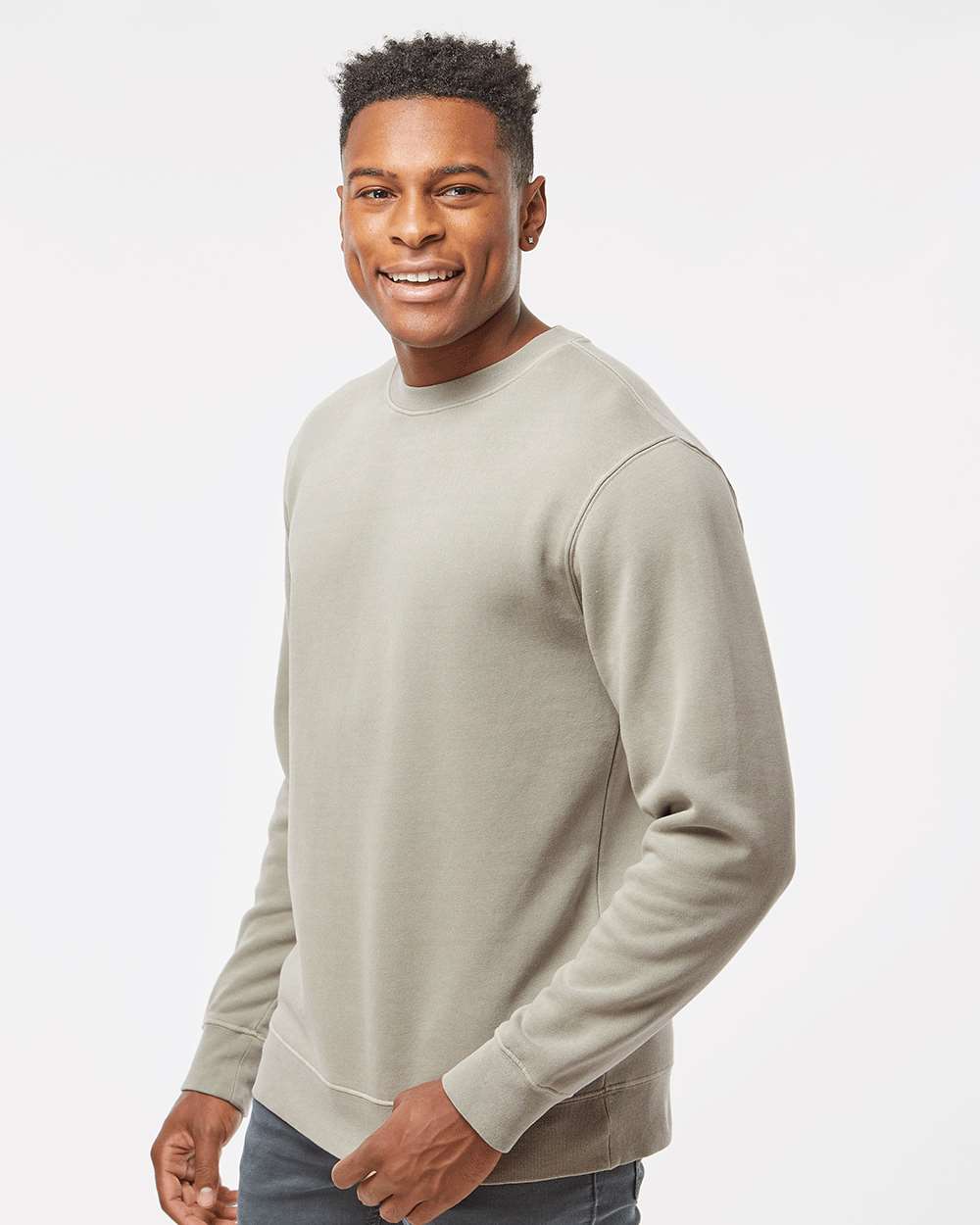 Custom Midweight Pigment-Dyed Crewneck Sweatshirt – Add Your Logo or Design