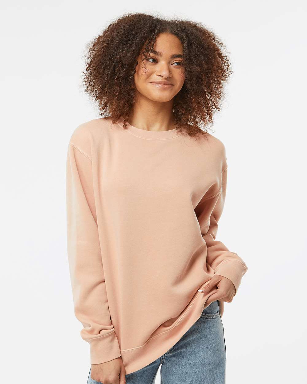 Custom Midweight Pigment-Dyed Crewneck Sweatshirt – Add Your Logo or Design