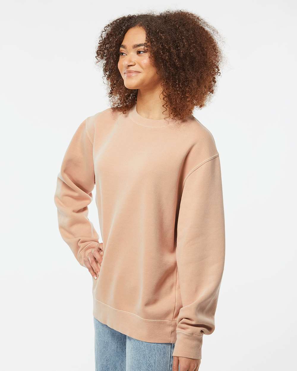 Custom Midweight Pigment-Dyed Crewneck Sweatshirt – Add Your Logo or Design