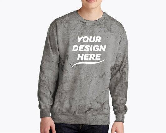 Custom Color Blast Crewneck Sweatshirt – Add Your Logo or Design