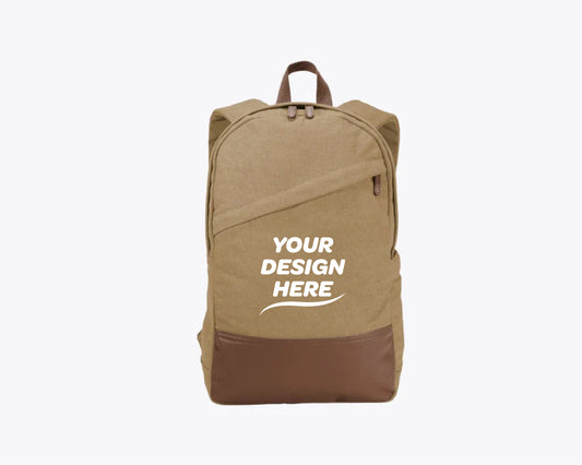 Custom Cotton Canvas Backpack – Add Your Logo or Design