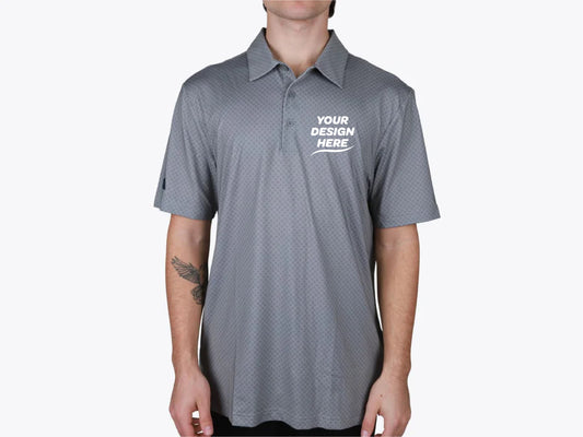 Custom Diamond Dot Print Polo – Add Your Logo or Design