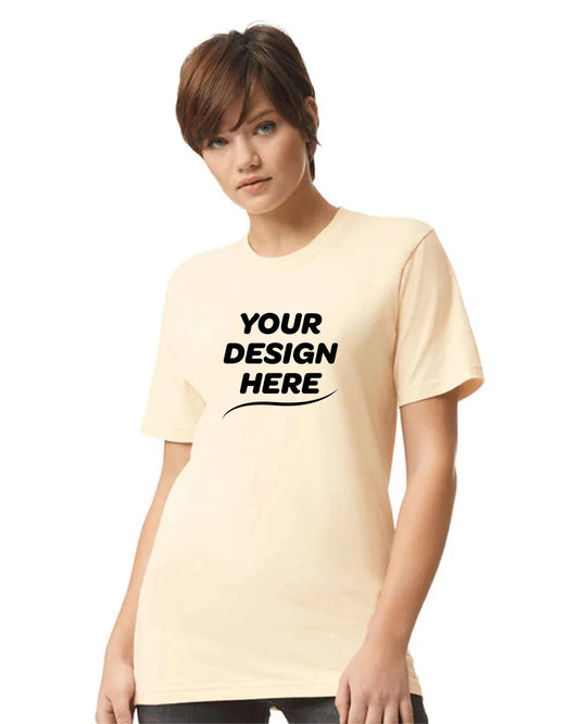 Custom Fine Jersey Cotton T-Shirt – Add Your Logo or Design