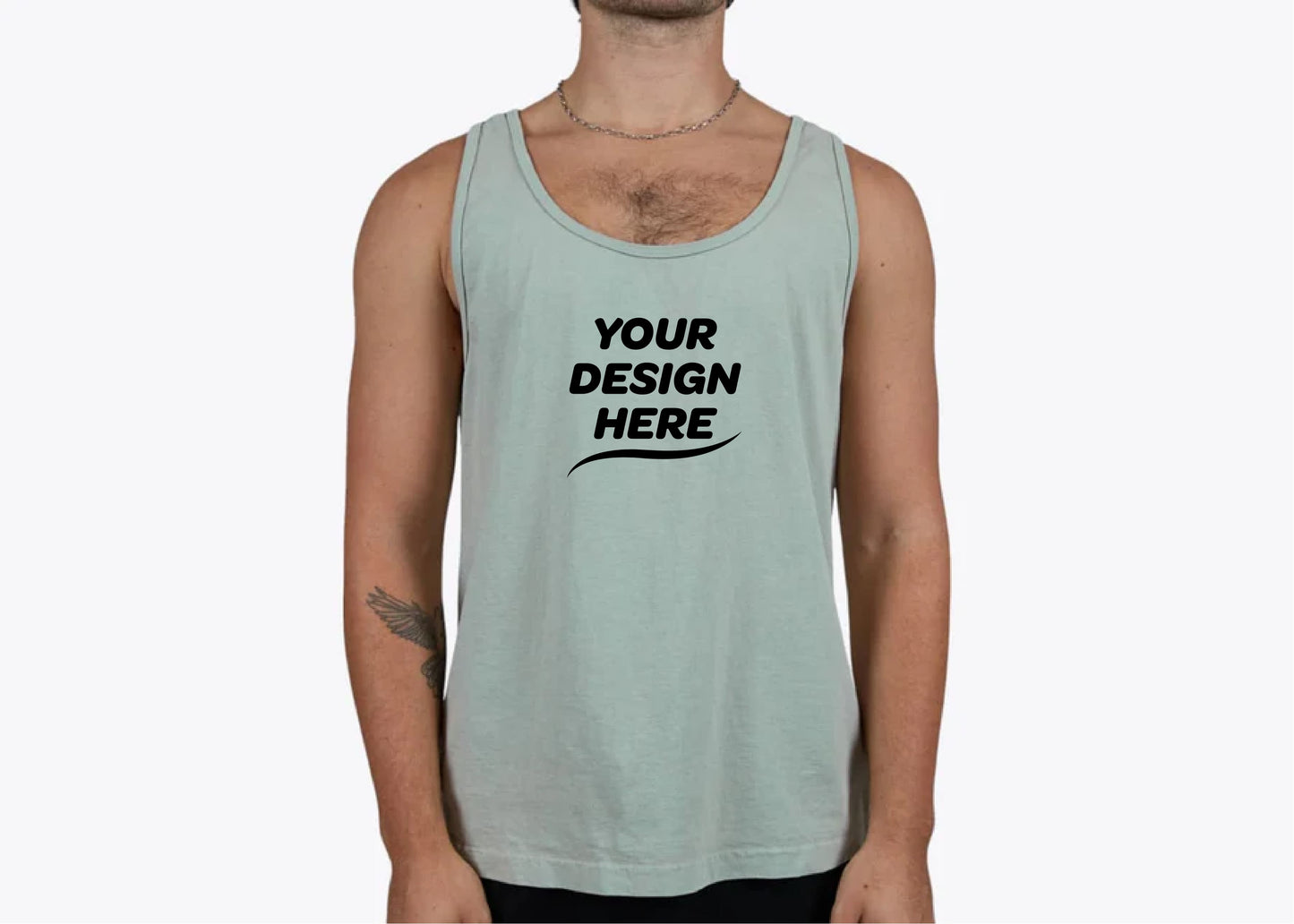 Custom Garment-Dyed Basic Tank – Add Your Logo or Design