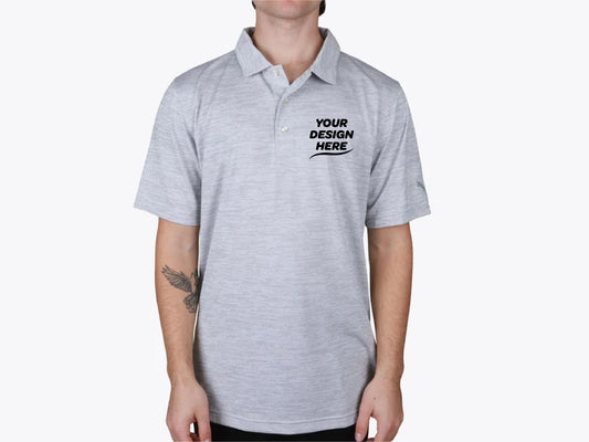 Custom Golf Men’s Icon Heather Polo – Add Your Logo or Design