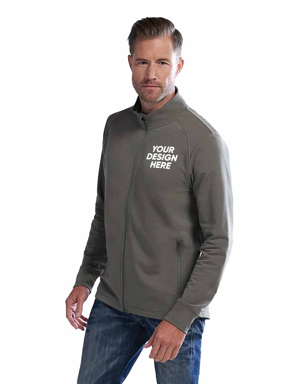 Heritage 54 L00850 | Adult French Terry Performance Full Zip Sweatshirt