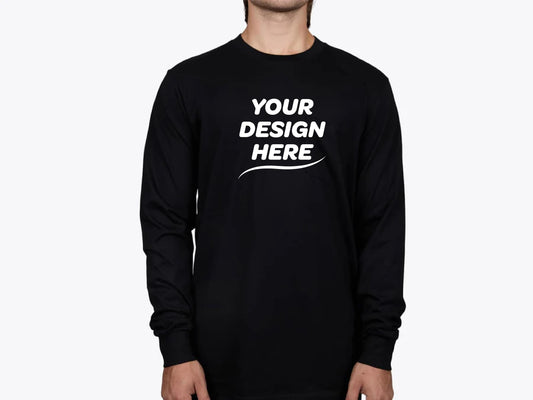Custom Classic Pocket Long Sleeve T-Shirt – Add Your Logo or Design