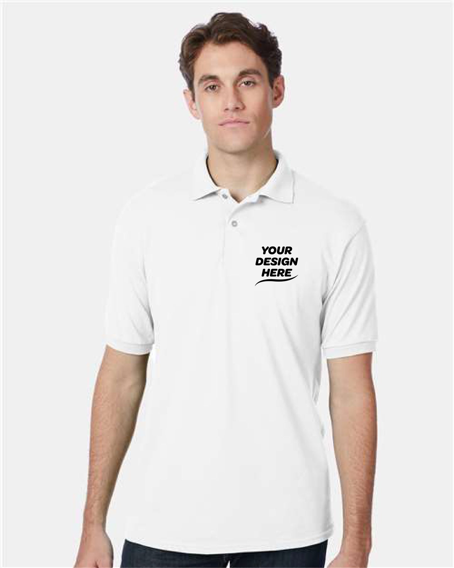 Custom Men’s EcoSmart® Jersey Polo – Add Your Logo or Design
