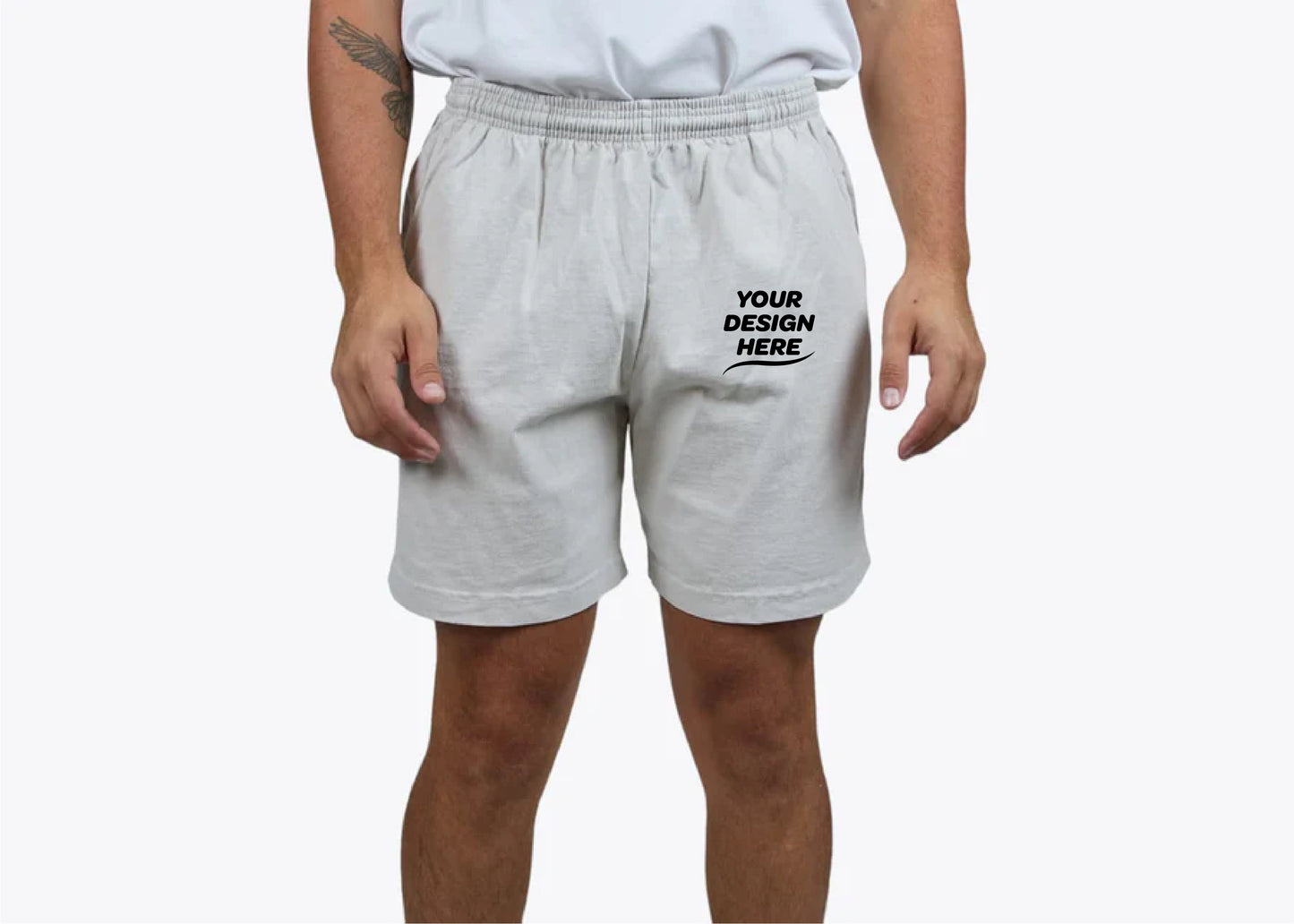 Custom Men’s Heavy Jersey Mid Shorts – Add Your Logo or Design