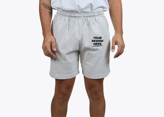 Custom Men’s Heavy Jersey Mid Shorts – Add Your Logo or Design