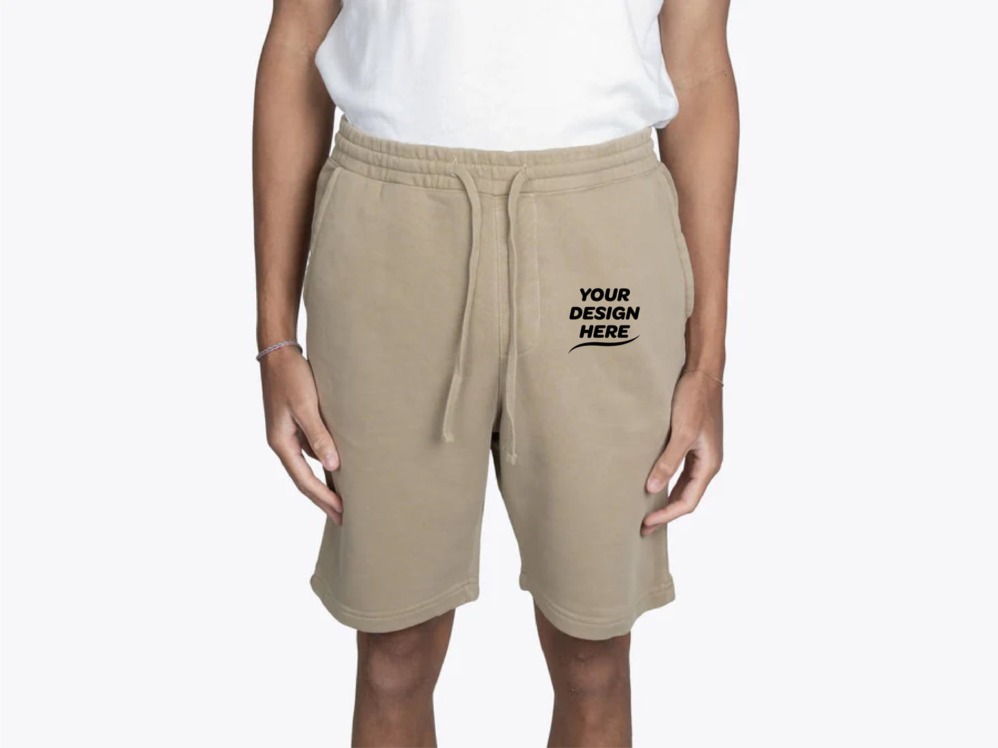 Custom Men’s Pigment Dyed Fleece Shorts – Add Your Logo or Design