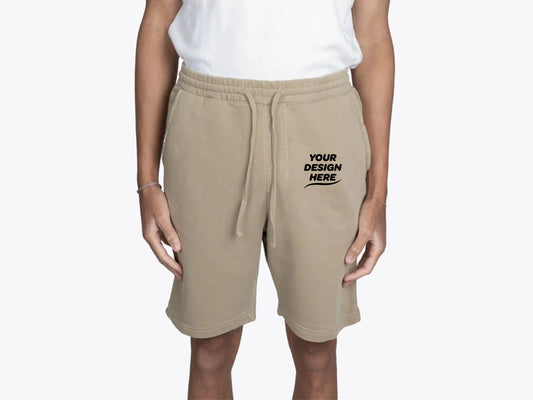 Custom Men’s Pigment Dyed Fleece Shorts – Add Your Logo or Design