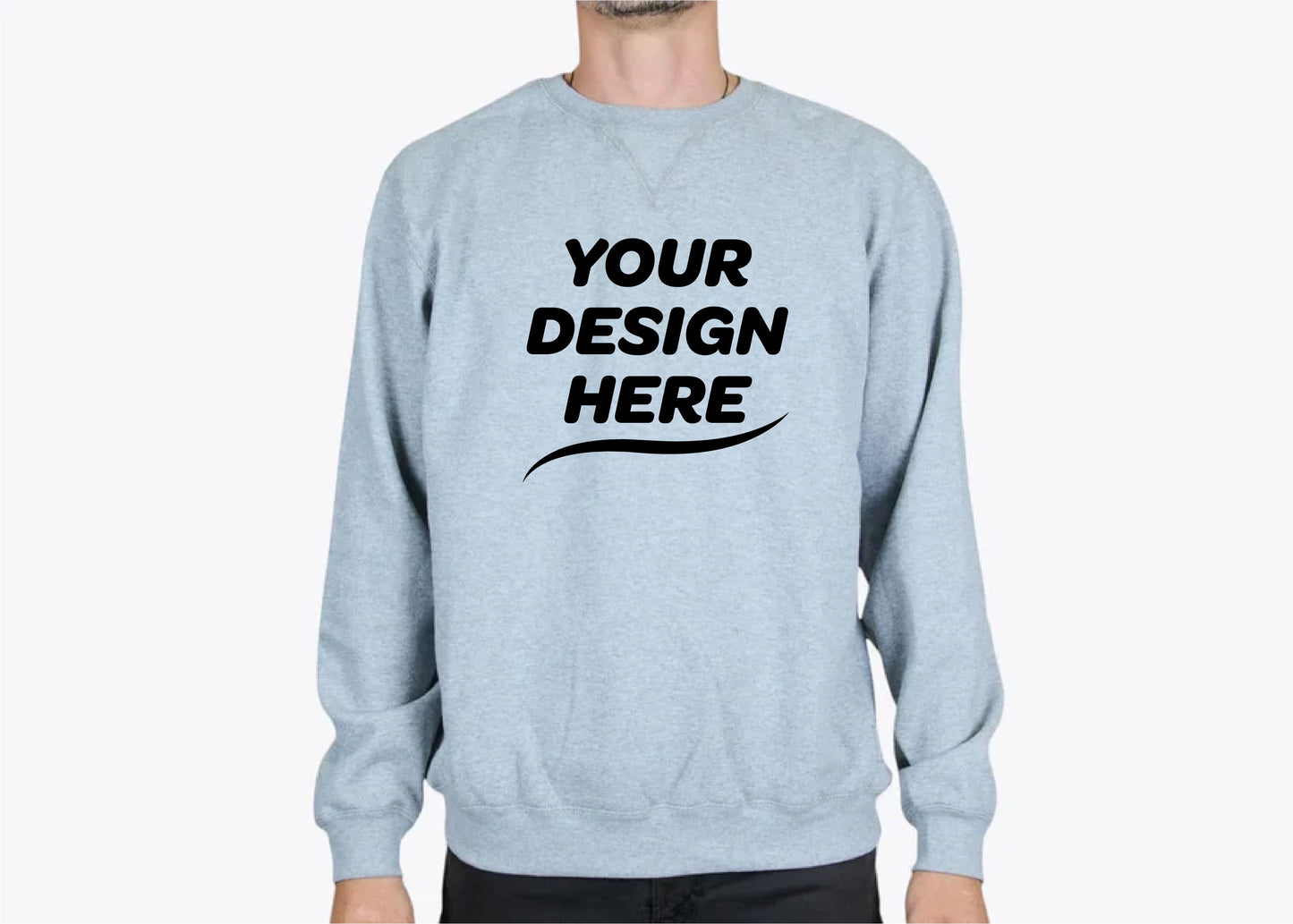 Custom Midweight Crewneck Sweatshirt – Add Your Logo or Design