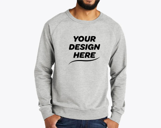 Custom Organic French Terry Crewneck Sweatshirt – Add Your Logo or Design