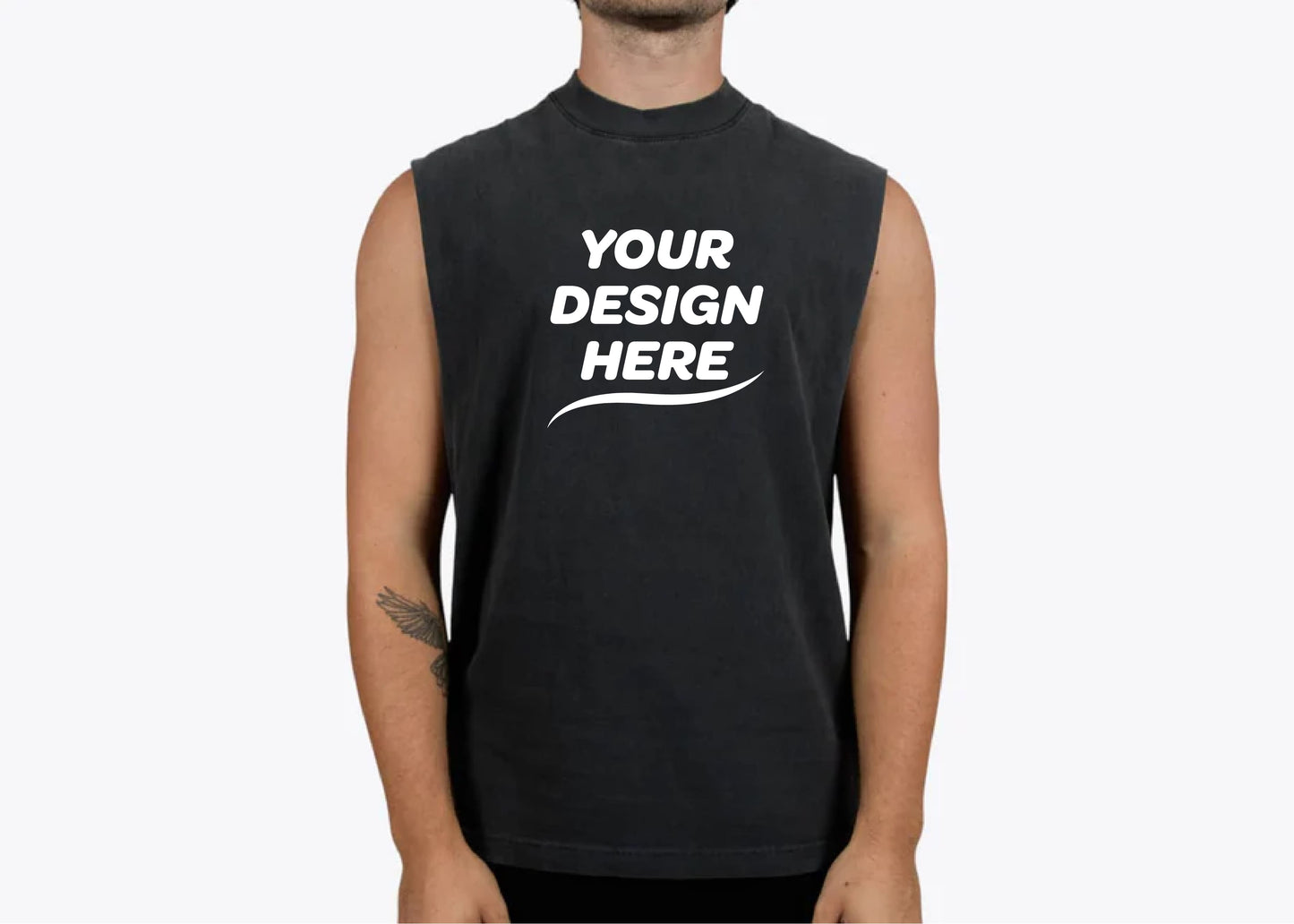 Custom Heavyweight Sleeveless Tee – Add Your Logo or Design