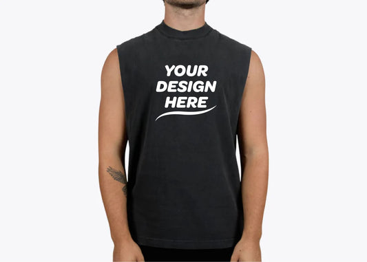 Custom Heavyweight Sleeveless Tee – Add Your Logo or Design