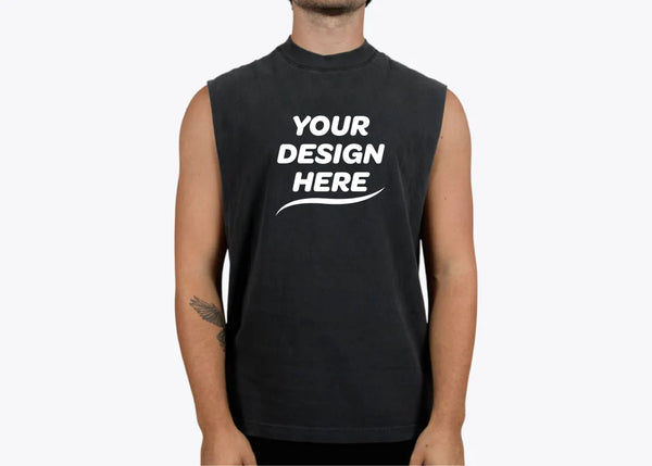 Custom Heavyweight Sleeveless Tee – Add Your Logo or Design