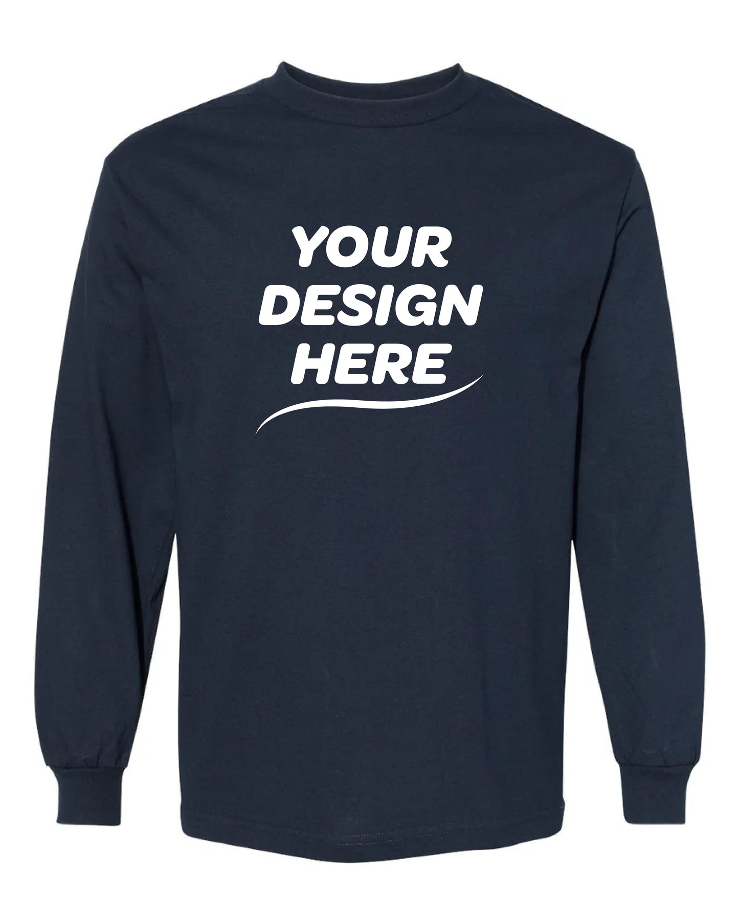 Custom Heavyweight Long Sleeve Cotton T-Shirt – Add Your Logo or Design