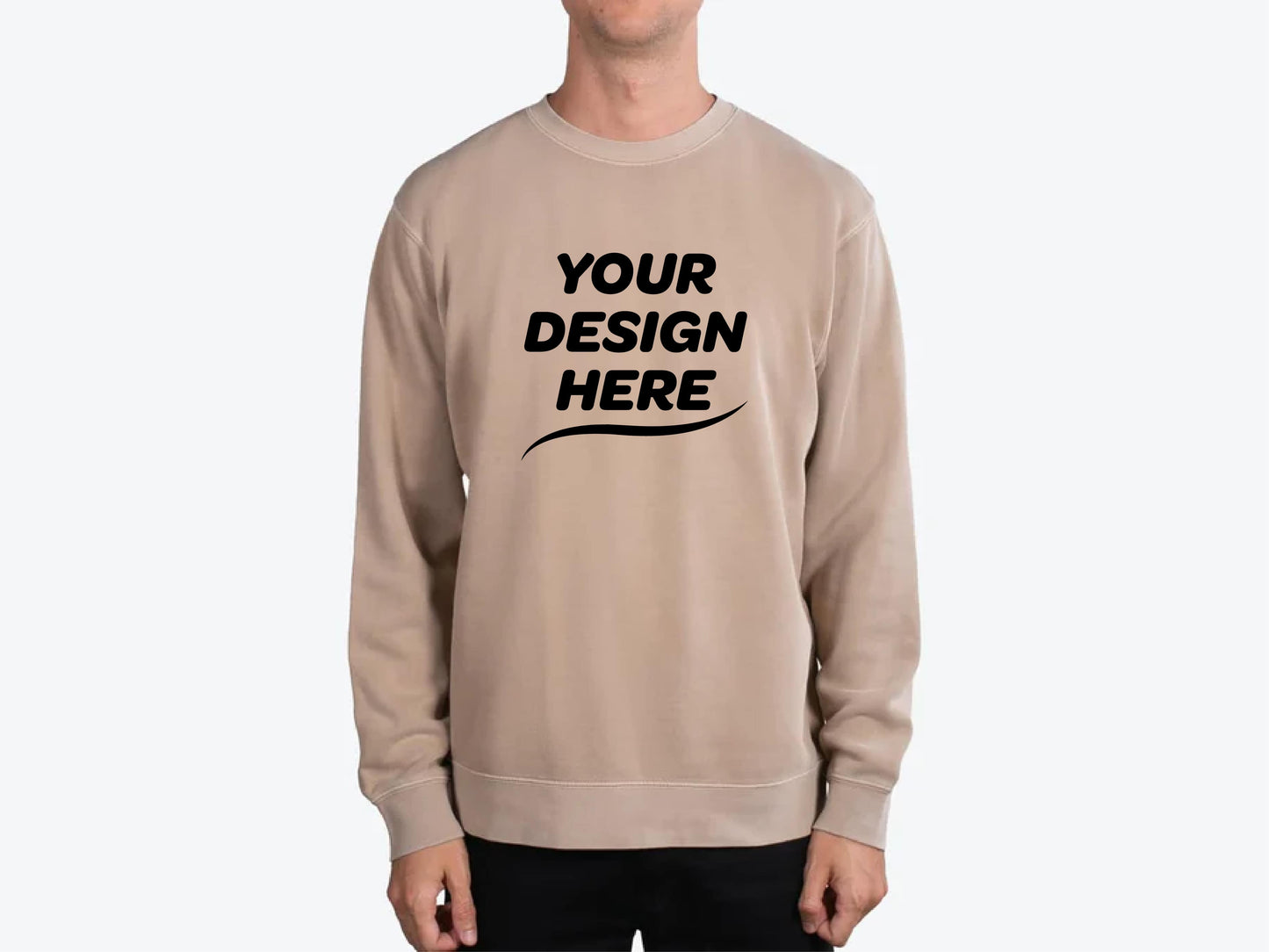 Custom Unisex Pigment-Dyed Crewneck Sweatshirt – Add Your Logo or Design