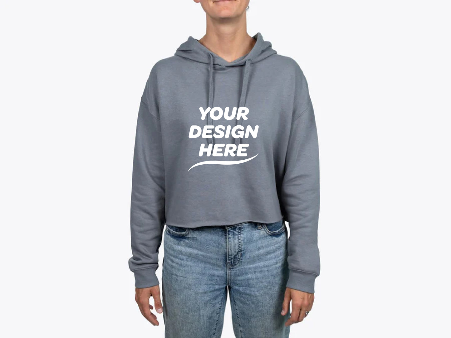 Custom Women’s Crop Hoodie – Add Your Logo or Design