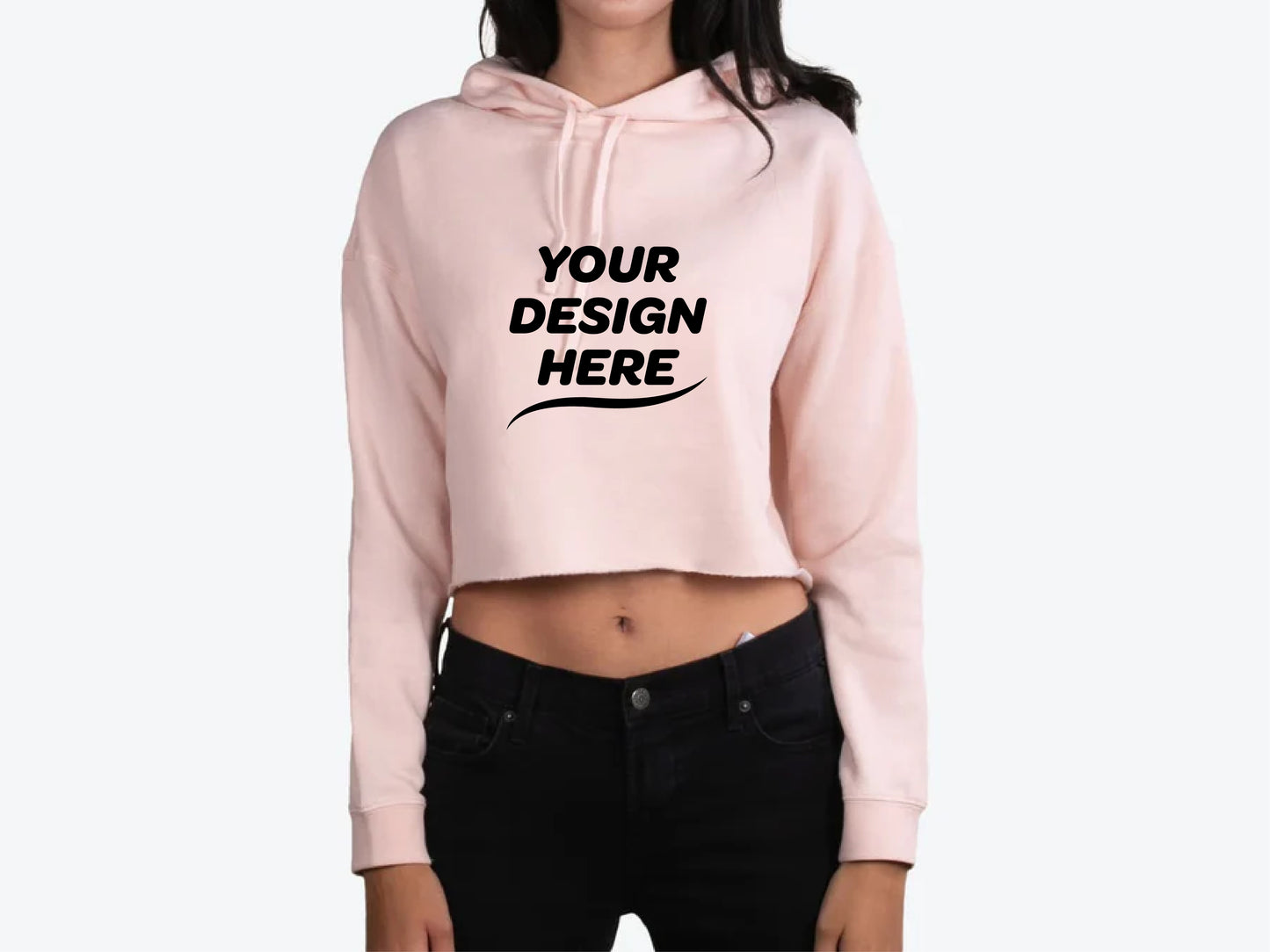 Custom Women’s Lightweight Crop Hoodie – Add Your Logo or Design
