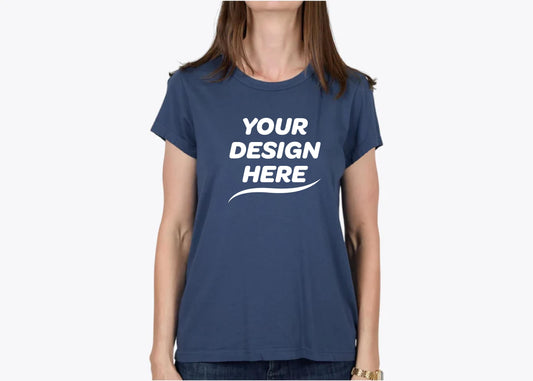 Custom Women’s Signature Crewneck T-Shirt – Add Your Logo or Design