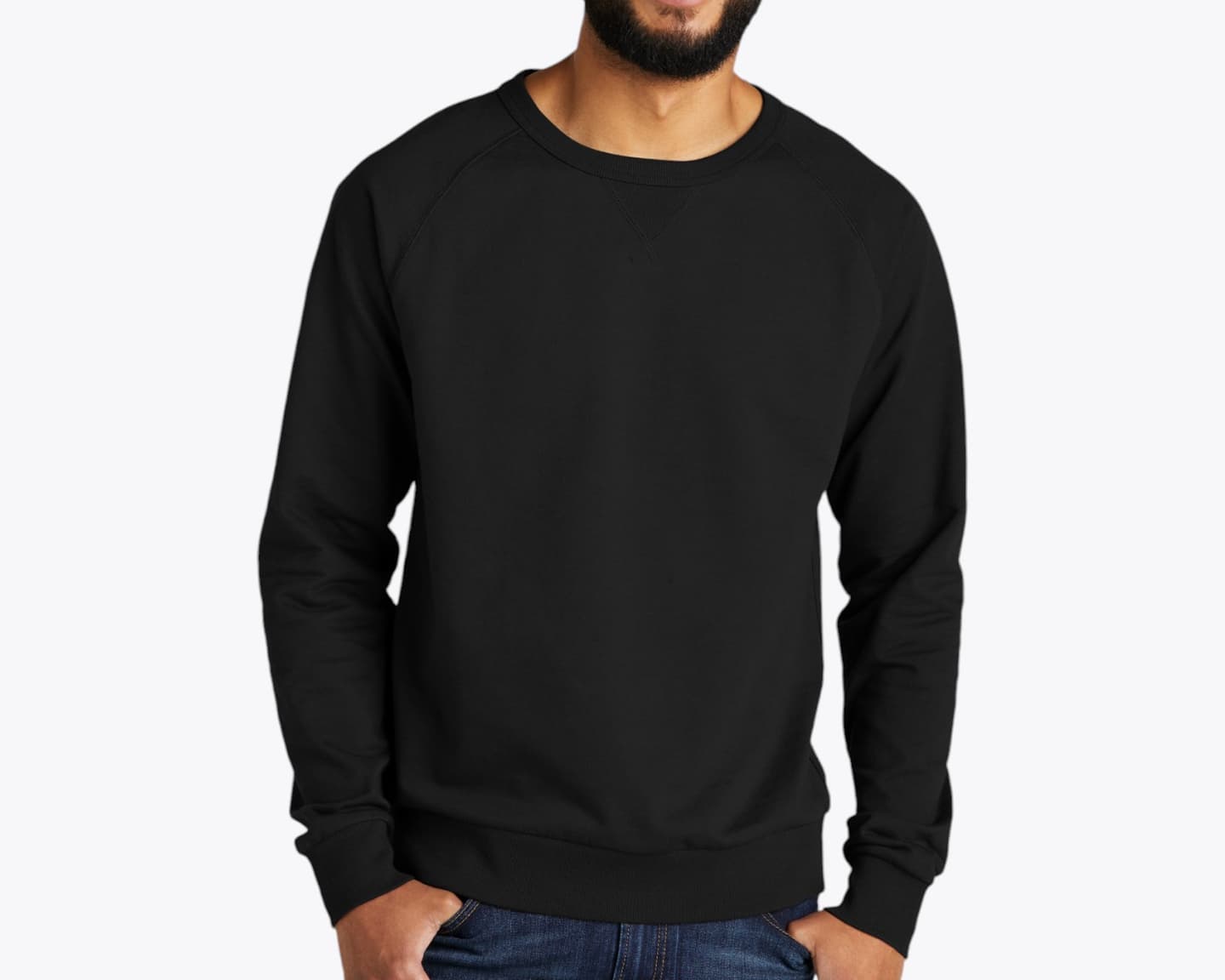 Custom Organic French Terry Crewneck Sweatshirt – Add Your Logo or Design