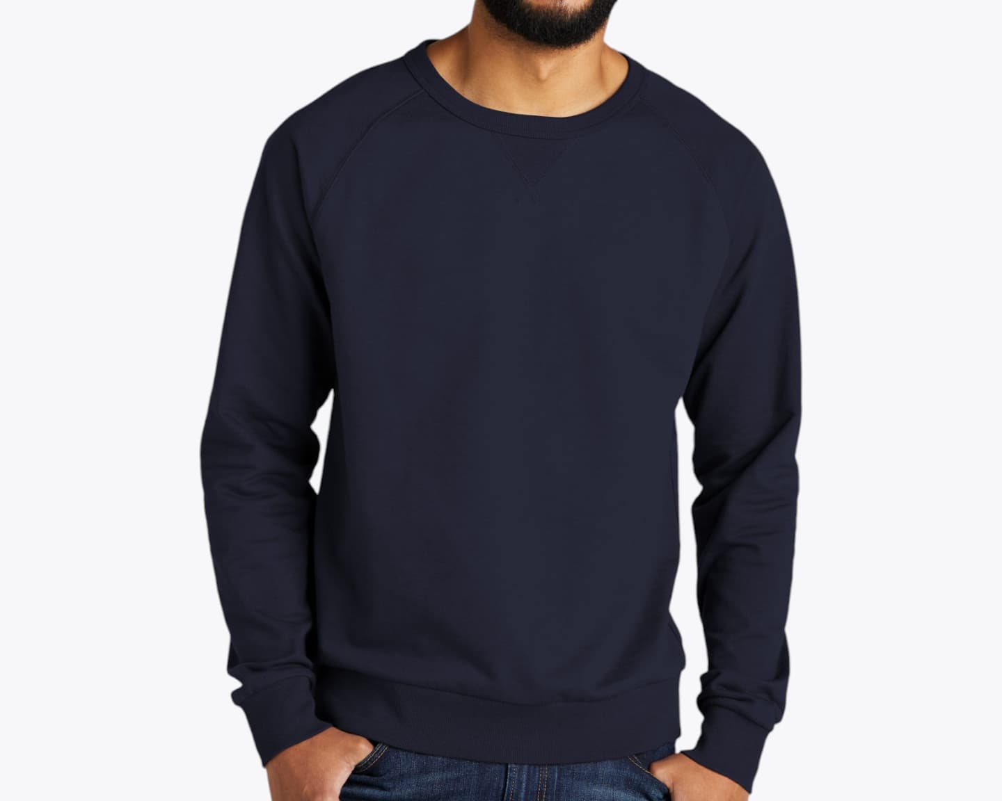 Custom Organic French Terry Crewneck Sweatshirt – Add Your Logo or Design