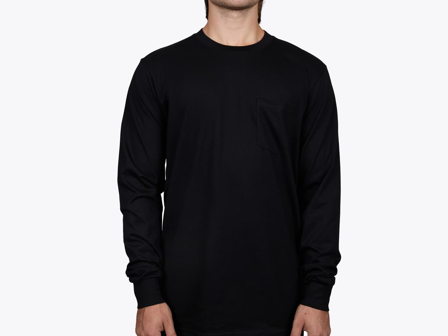 Custom Classic Pocket Long Sleeve T-Shirt – Add Your Logo or Design