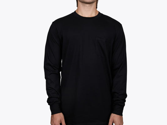 Custom Classic Pocket Long Sleeve T-Shirt – Add Your Logo or Design