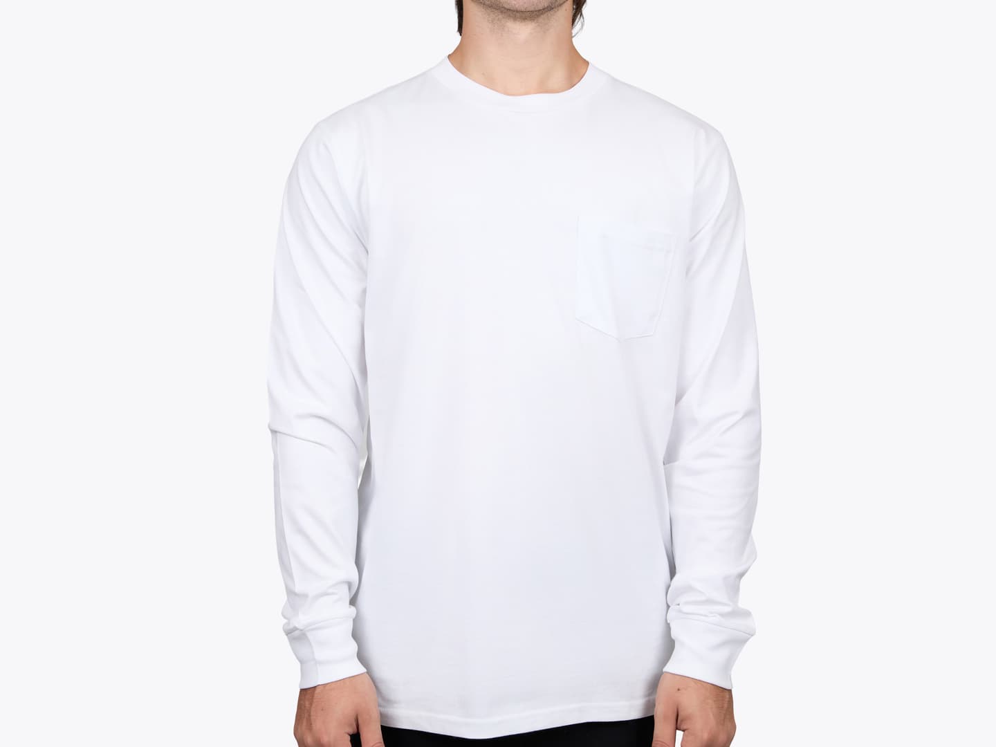 Custom Classic Pocket Long Sleeve T-Shirt – Add Your Logo or Design