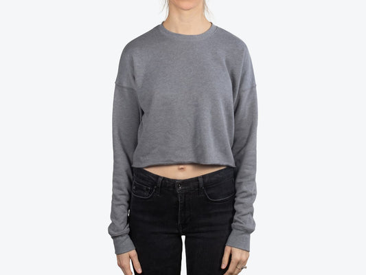 Custom Women’s Cropped Crew Fleece – Add Your Logo or Design