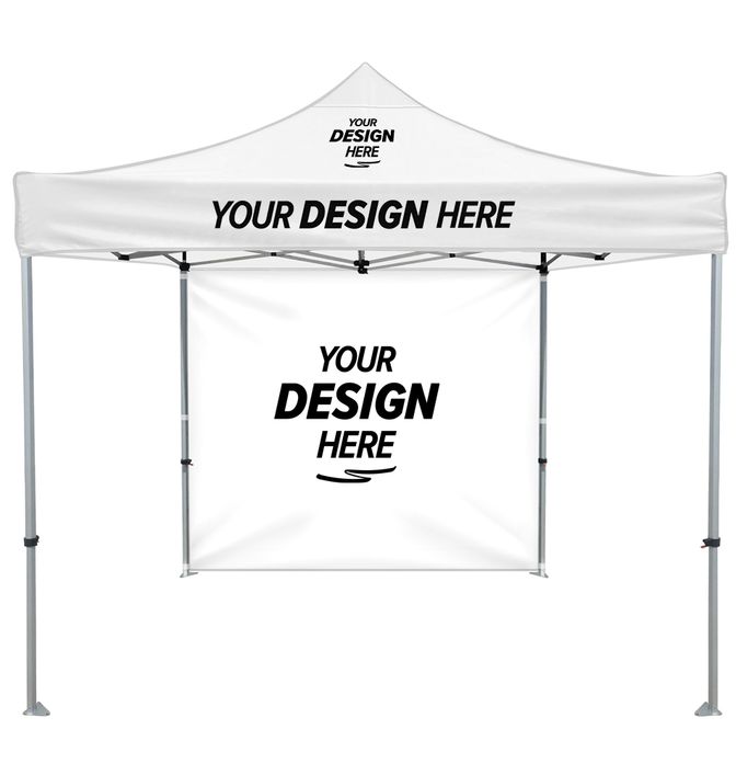 Custom Heavy Duty 10' x 10' Tent with Full Double-Sided Wall – Add Your Logo or Design