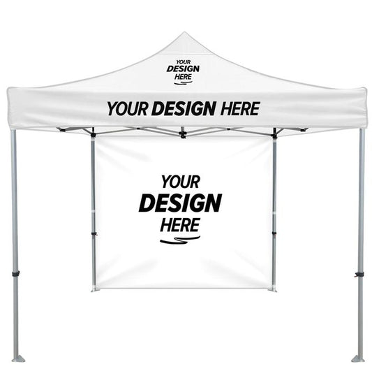 Custom Heavy Duty 10' x 10' Tent with Full Double-Sided Wall – Add Your Logo or Design