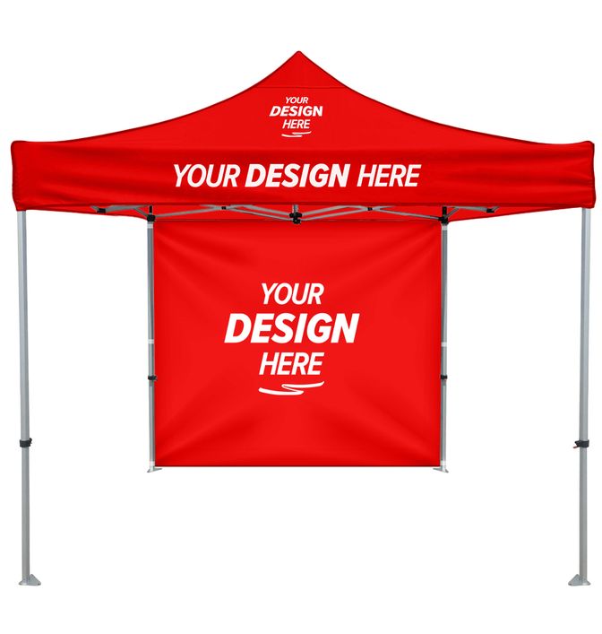Custom Heavy Duty 10' x 10' Tent with Full Double-Sided Wall – Add Your Logo or Design
