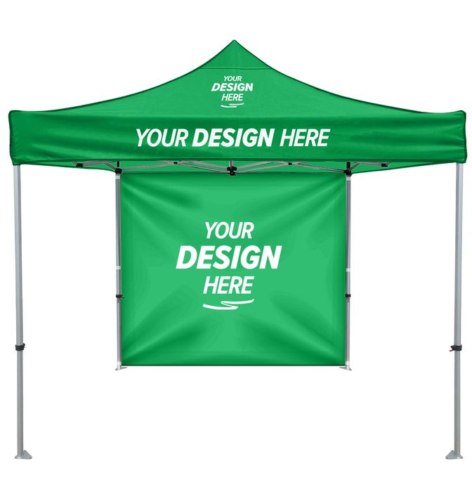 Custom Heavy Duty 10' x 10' Tent with Full Double-Sided Wall – Add Your Logo or Design