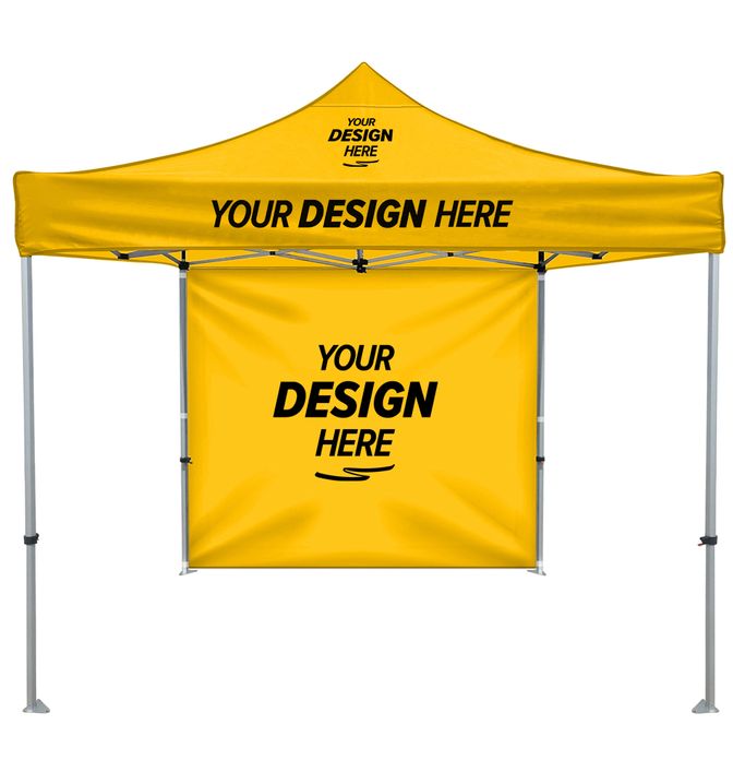 Custom Heavy Duty 10' x 10' Tent with Full Double-Sided Wall – Add Your Logo or Design